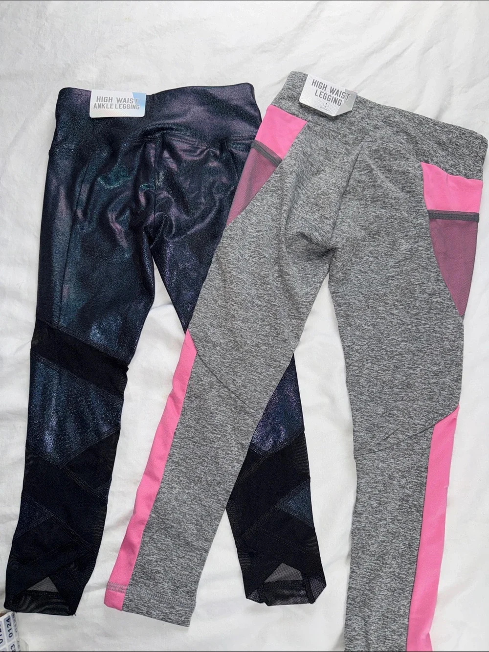 Kids Active  justice Leggings - Gray/Pink & Black Options